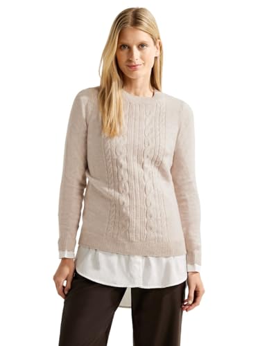 CECIL Damen B302547 Strickpullover, golden Sand Melange, XL von Cecil