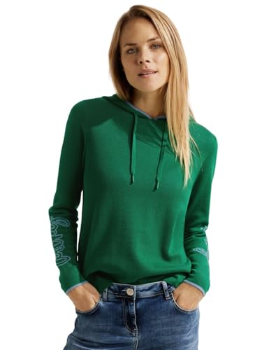 Cecil Damen B302553 Strickpullover Hoodie, Easy Green, XXL von Cecil