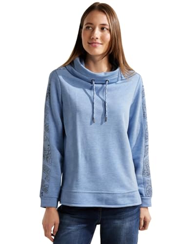 CECIL Damen B302558 Sweatshirt, real Blue Melange, 38 von Cecil