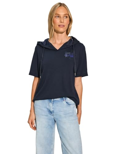 CECIL Damen B302783 Hoodie Sweatshirt, universal Blue, 17 von Cecil
