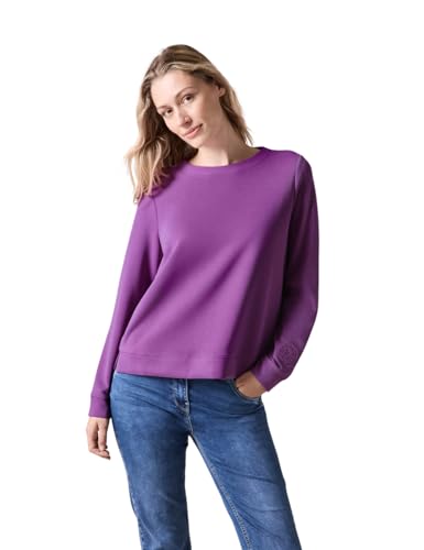 CECIL Damen B302824 Modal-Sweatshirt, iced Violet, 38 von Cecil
