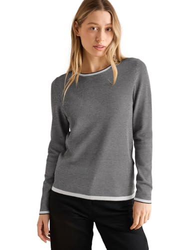 CECIL Damen B303096 Two Tone Pullover, Schwarz, M EU von Cecil