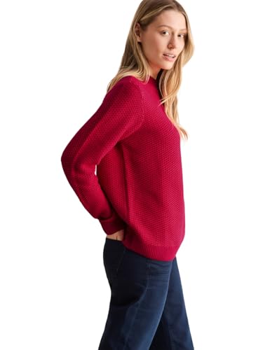 CECIL Damen B303137 Two-Tone Strukturpullover, Granita Red, XL EU von Cecil