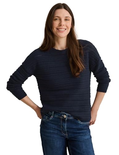 CECIL Damen B303209 Strickpullover, universal Blue, M von Cecil