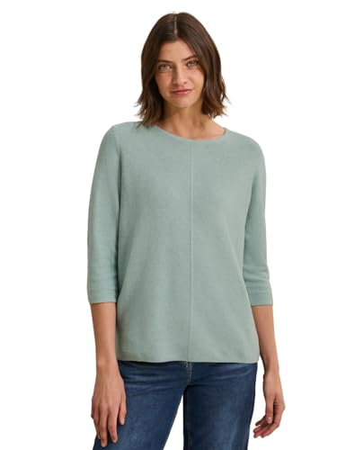 CECIL Damen B303211 Strukturpullover, cool salvia Melange, L von Cecil