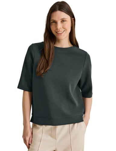 CECIL Damen B303214 Kurzarm Sweatshirt, Slate Khaki, L von Cecil