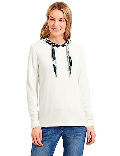 CECIL Damen B319108 Kapuzenshirt, Vanilla White, XL von Cecil