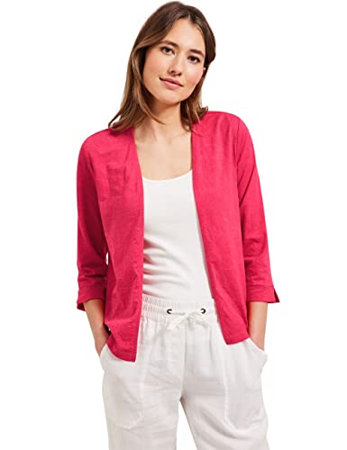 CECIL Damen B320044 Strickjacke, Burn Out Strawberry red, Small von Cecil