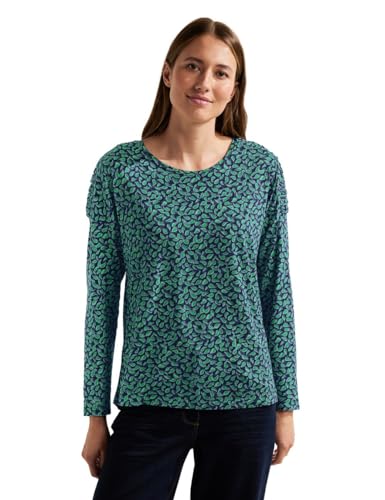 CECIL Damen B320558 Langarmshirt mit Paisley Muster, Easy Green, XXL von Cecil