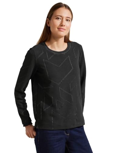 CECIL Damen B320664 Langarmshirt, Black, XL von Cecil