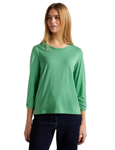 CECIL Damen B320672 T-Shirt 3/4 Arm, Easy Green Melange, L von Cecil