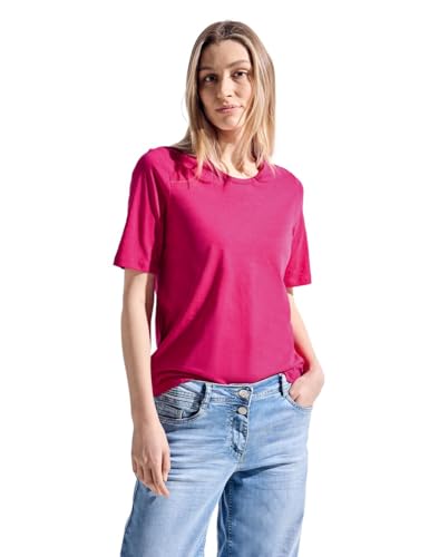 CECIL Damen B321116 Basic T-Shirt, pink Sorbet, Large von Cecil