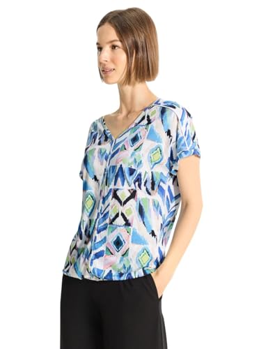 CECIL Damen B321229 Buntes Print T-Shirt, Vanilla White, X-Large von Cecil