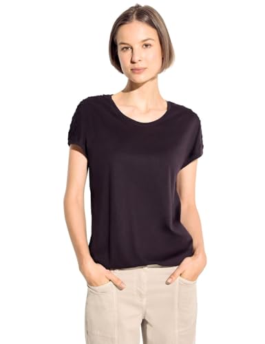 CECIL Damen B321291 Dekoratives T-Shirt, aubergine red, Large von Cecil