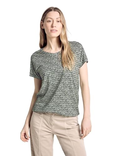 CECIL Damen B321294 T-Shirt mit Print, cool Khaki, X-Large von Cecil