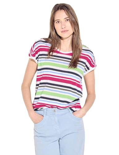 CECIL Damen B321317 Gestreiftes T-Shirt, Vanilla White, XS CECIL Damen B321317 Gestreiftes T-Shirt, Vanilla White, XS von Cecil