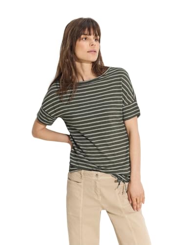 CECIL Damen B321511 Gestreiftes T-Shirt, cool Khaki, S CECIL Damen B321511 Gestreiftes T-Shirt, cool Khaki, S von Cecil