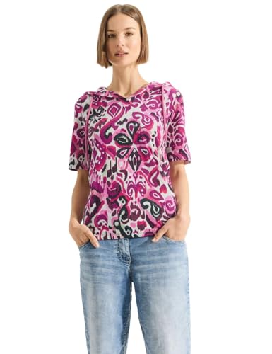 CECIL Damen B321535 Hoodie T-Shirt mit Print, Bloomy pink, X-Large von Cecil