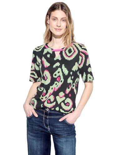 CECIL Damen B321537 Lässig modernes T-Shirt, Black, XXL von Cecil