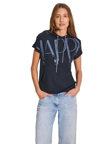CECIL Damen B321929 T-Shirt mit Schriftzug, universal Blue, 36 CECIL Damen B321929 T-Shirt mit Schriftzug, universal Blue, 36 von Cecil