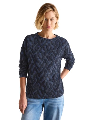 CECIL Damen B322623 Jaquard Strukturshirt, Universal Blue, XS EU CECIL Damen B322623 Jaquard Strukturshirt, Universal Blue, XS EU von Cecil