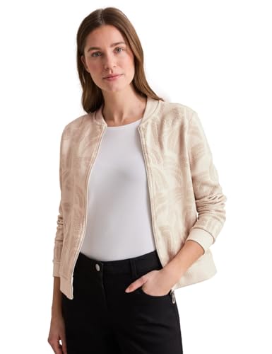CECIL Damen B322762 Jaquard Jacke, Pearl Beige, XL EU von Cecil