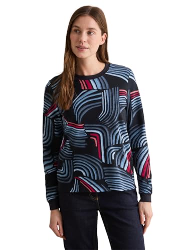 CECIL Damen B322770 Bedrucktes Shirt, Universal Blue, M EU von Cecil