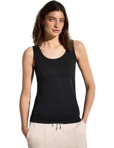 CECIL Damen B322820 Basic Top, Black, Large von Cecil