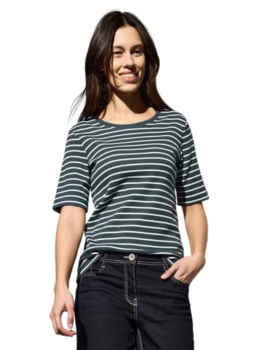 CECIL Damen B322913 Gestreiftes T-Shirt, Slate Khaki, Small CECIL Damen B322913 Gestreiftes T-Shirt, Slate Khaki, Small von Cecil