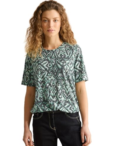 CECIL Damen B322935 Shirt mit Ornamentmuster, Slate Khaki, Small CECIL Damen B322935 Shirt mit Ornamentmuster, Slate Khaki, Small von Cecil