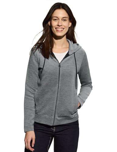 CECIL Damen B322941 Two-Tone Kapuzenjacke, Slate Khaki, 36 von Cecil