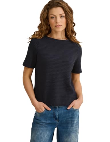 CECIL Damen B322988 T-Shirt mit Struktur, universal Blue, XS CECIL Damen B322988 T-Shirt mit Struktur, universal Blue, XS von Cecil