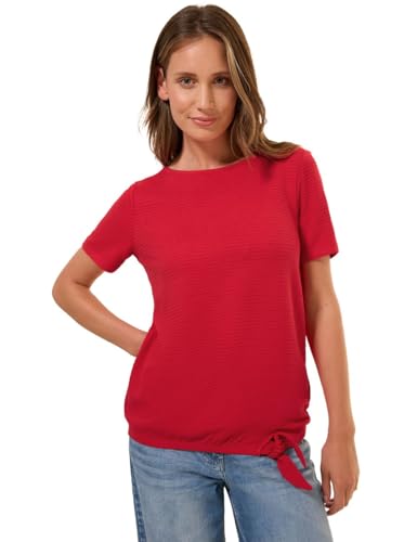 CECIL Damen B323067 Strukturshirt mit Knoten, Glazed Apple Red, XXL CECIL Damen B323067 Strukturshirt mit Knoten, Glazed Apple Red, XXL von Cecil