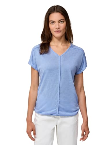 CECIL Damen B323070 T-Shirt mit Deko-Nähten, Fresh Light Blue, XXL CECIL Damen B323070 T-Shirt mit Deko-Nähten, Fresh Light Blue, XXL von Cecil