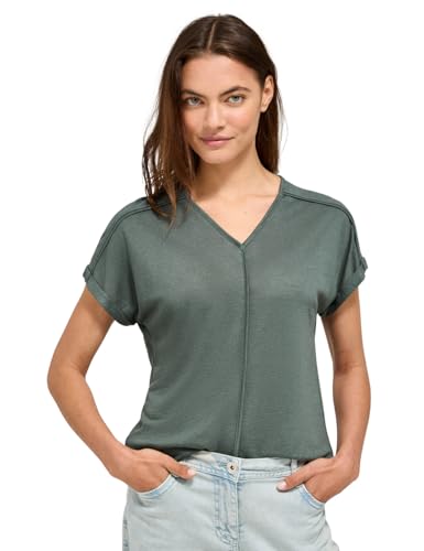CECIL Damen B323070 T-Shirt mit Deko-Nähten, Balmy Khaki, XXL CECIL Damen B323070 T-Shirt mit Deko-Nähten, Balmy Khaki, XXL von Cecil