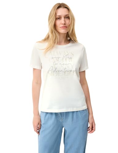 CECIL Damen B323071 Shirt mit Wording Artwork, Vanilla White, L von Cecil