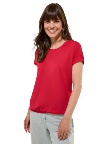 CECIL Damen 3226038 Shirt in Unifarbe, Glazed Apple Red, S von Cecil