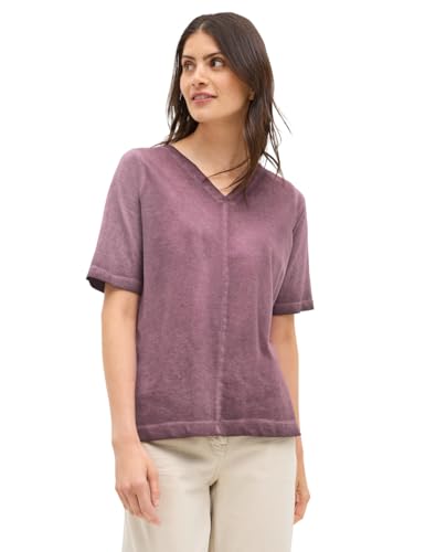 CECIL Damen B323511 V-Neck Shirt mit Farbverlauf, Mulberry red, Medium CECIL Damen B323511 V-Neck Shirt mit Farbverlauf, Mulberry red, Medium von Cecil