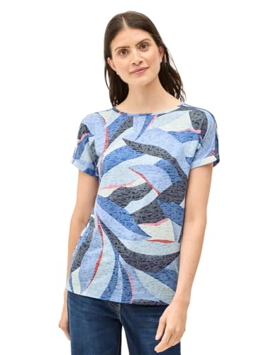 CECIL Damen B323515 Shirt im Ausbrenner-Look, Urban Navy Blue, XS CECIL Damen B323515 Shirt im Ausbrenner-Look, Urban Navy Blue, XS von Cecil