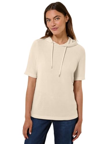 CECIL Damen B323535 Crepe Hoodie-Shirt, Light Beige, L CECIL Damen B323535 Crepe Hoodie-Shirt, Light Beige, L von Cecil