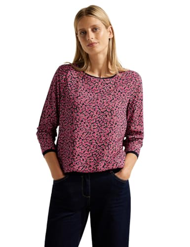 CECIL Damen B344264 Blusenshirt mit Minimal Print, Cosy Coral, Small von Cecil