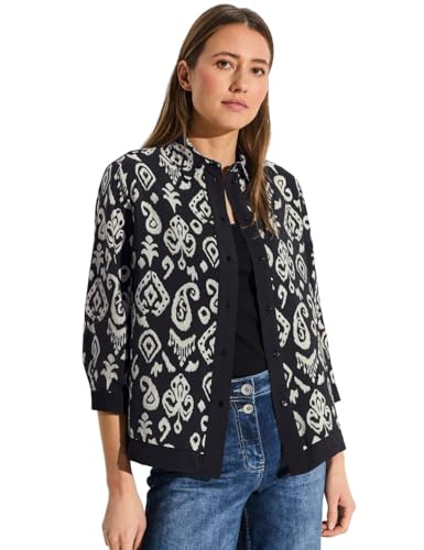 CECIL Damen B344739 Print Bluse, Black, X-Large CECIL Damen B344739 Print Bluse, Black, X-Large von Cecil