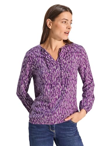 CECIL Damen B344974 Bluse mit Smock-Detail, iced Violet, XXL CECIL Damen B344974 Bluse mit Smock-Detail, iced Violet, XXL von Cecil