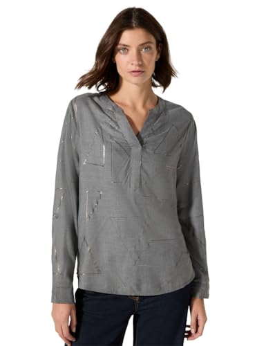 CECIL Damen B345185 TOS Melange Foilprint Blouse, Platinum Grey Mel., M EU CECIL Damen B345185 TOS Melange Foilprint Blouse, Platinum Grey Mel., M EU von Cecil