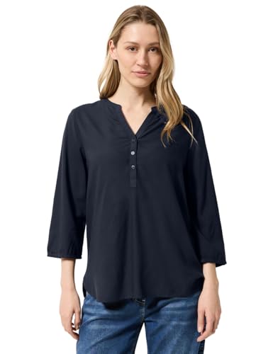 CECIL Damen B345547 Bluse in Unifarbe, universal Blue, XS CECIL Damen B345547 Bluse in Unifarbe, universal Blue, XS von Cecil