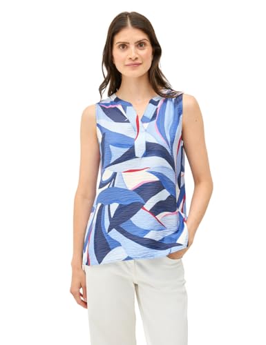 CECIL Damen B345825 Gemustertes Blusentop, Urban Navy Blue, XXL von Cecil