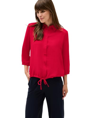 CECIL Damen B345843 Hemdbluse mit Struktur, Glazed Apple Red, S von Cecil