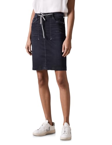 CECIL Damen B361530 Jeans-Rock, Blue Black Used wash, 30W von Cecil