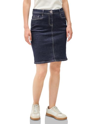 CECIL Damen B361754 Jeansrock Look, Rinsed Wash, 33W von Cecil