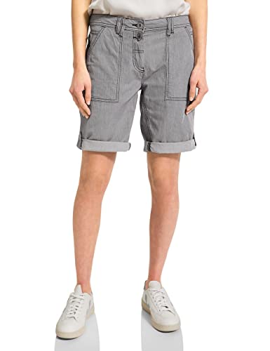 CECIL Damen B376478 Baumwollshorts, Carbon Grey, 33W EU von Cecil